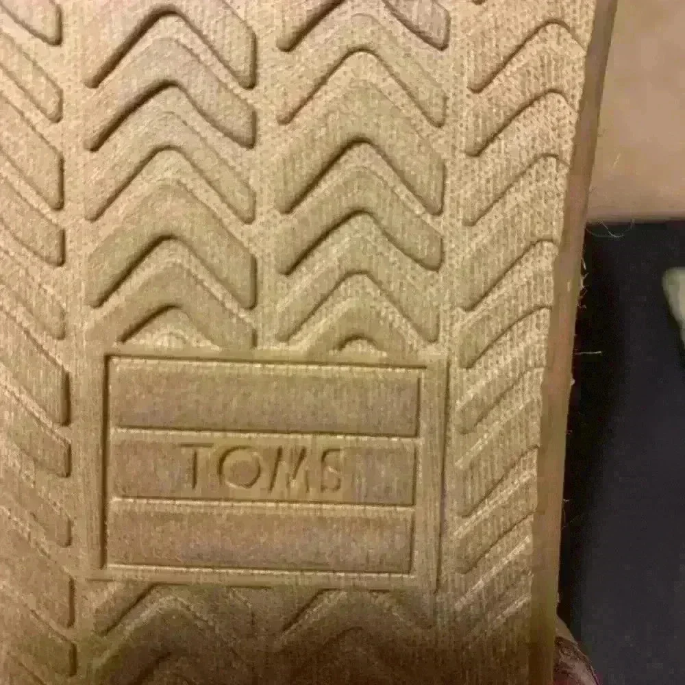 TOMS Espadrille Cream canvas shoe Natural women jute 6.5